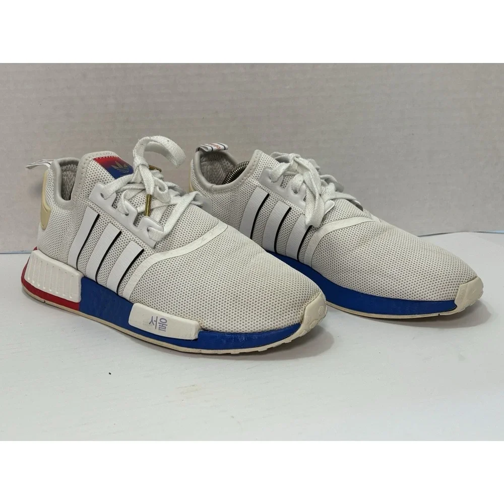 Adidas‎ NMD_R1 Seoul United By Sneakers FY1163 White Red Blue Sz 9.5